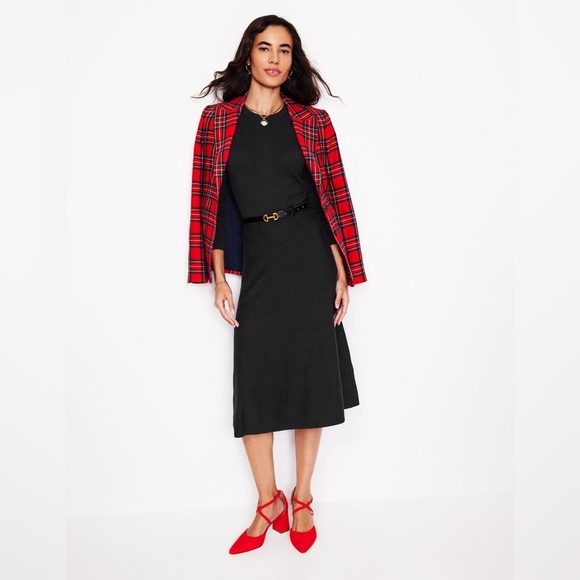 BODEN Maria Knitted Midi Dress Black NWT size 10 R - Picture 4 of 12